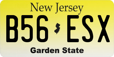 NJ license plate B56ESX