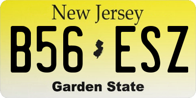 NJ license plate B56ESZ