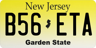 NJ license plate B56ETA