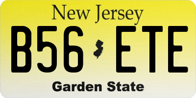 NJ license plate B56ETE