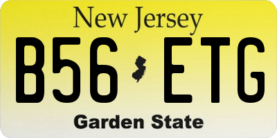 NJ license plate B56ETG