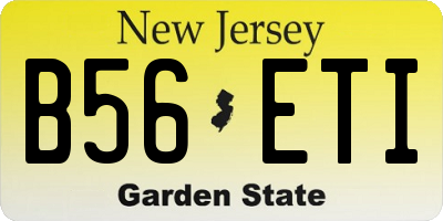 NJ license plate B56ETI