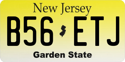 NJ license plate B56ETJ
