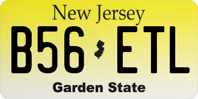 NJ license plate B56ETL