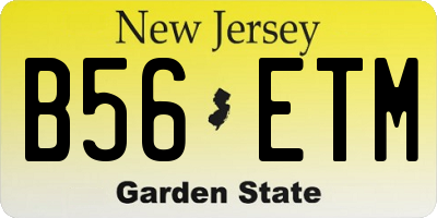 NJ license plate B56ETM