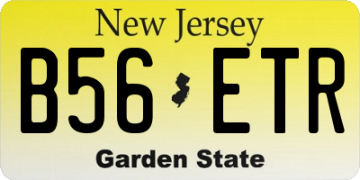 NJ license plate B56ETR