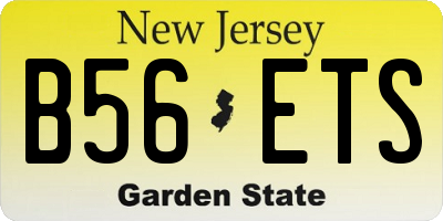 NJ license plate B56ETS