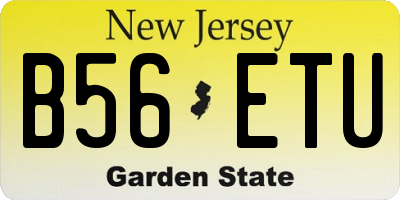 NJ license plate B56ETU