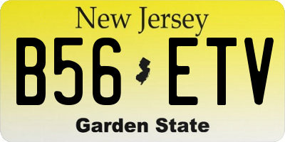 NJ license plate B56ETV