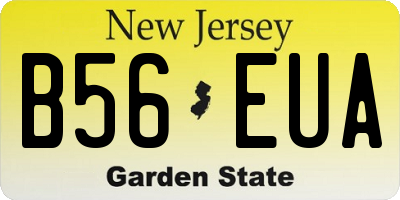 NJ license plate B56EUA