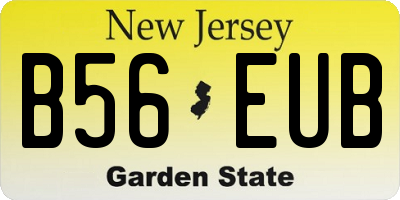 NJ license plate B56EUB