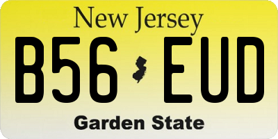NJ license plate B56EUD