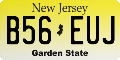 NJ license plate B56EUJ