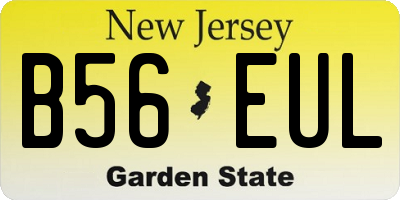 NJ license plate B56EUL