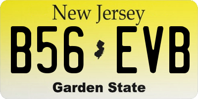 NJ license plate B56EVB