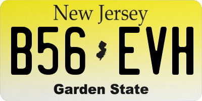 NJ license plate B56EVH