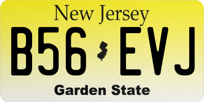 NJ license plate B56EVJ