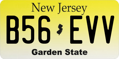 NJ license plate B56EVV