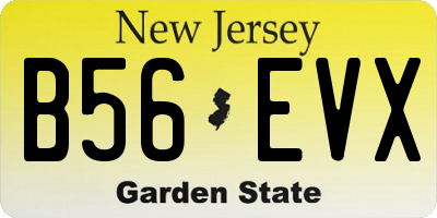 NJ license plate B56EVX