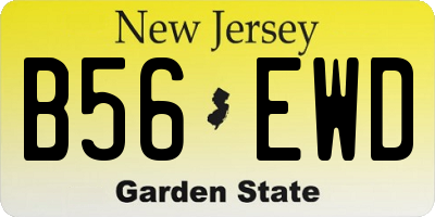 NJ license plate B56EWD