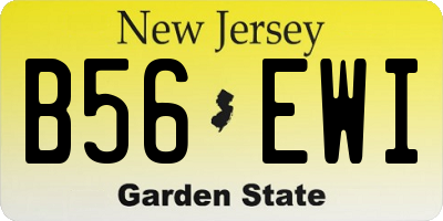 NJ license plate B56EWI
