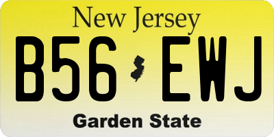 NJ license plate B56EWJ