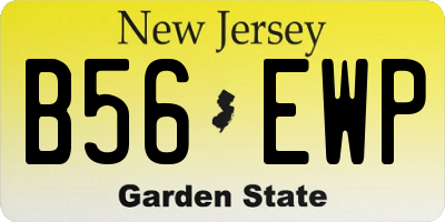 NJ license plate B56EWP