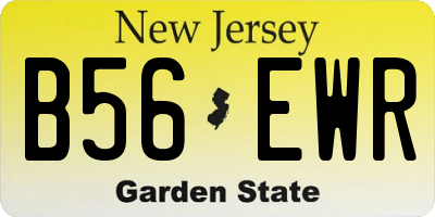 NJ license plate B56EWR