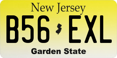 NJ license plate B56EXL