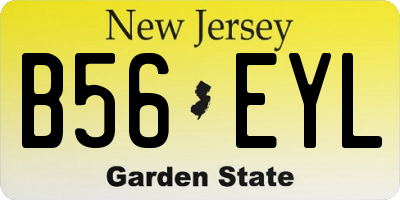 NJ license plate B56EYL