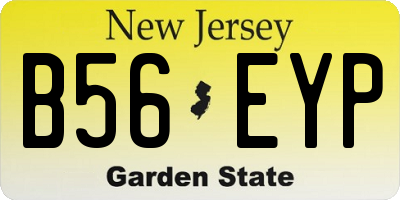 NJ license plate B56EYP