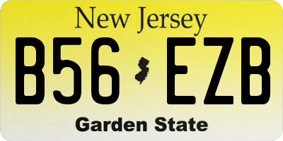 NJ license plate B56EZB