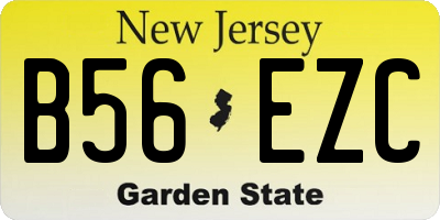 NJ license plate B56EZC