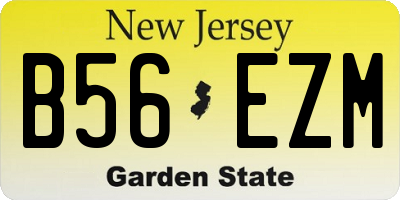 NJ license plate B56EZM