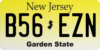 NJ license plate B56EZN
