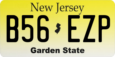 NJ license plate B56EZP