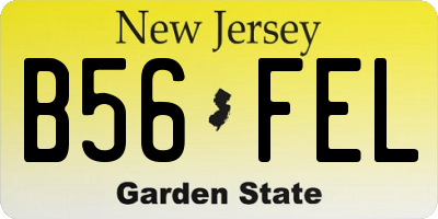 NJ license plate B56FEL