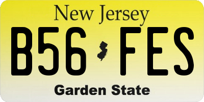 NJ license plate B56FES