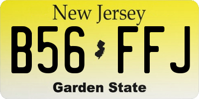 NJ license plate B56FFJ