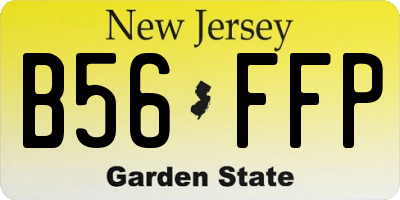 NJ license plate B56FFP
