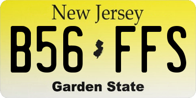 NJ license plate B56FFS