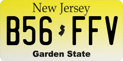 NJ license plate B56FFV
