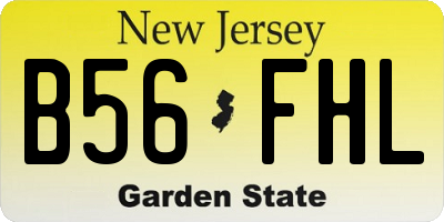 NJ license plate B56FHL