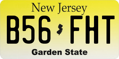 NJ license plate B56FHT