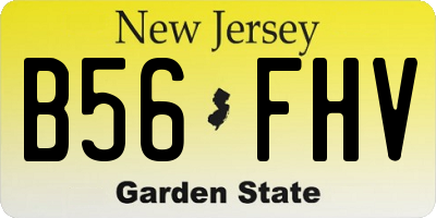 NJ license plate B56FHV