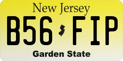 NJ license plate B56FIP