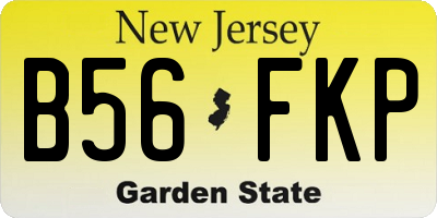 NJ license plate B56FKP