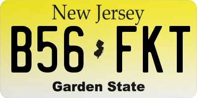 NJ license plate B56FKT