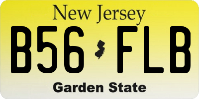 NJ license plate B56FLB