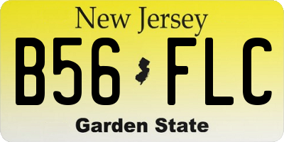 NJ license plate B56FLC